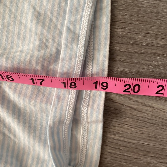 Old Navy Soft Baby Blue and White Striped Tee - Picture 6 of 6
